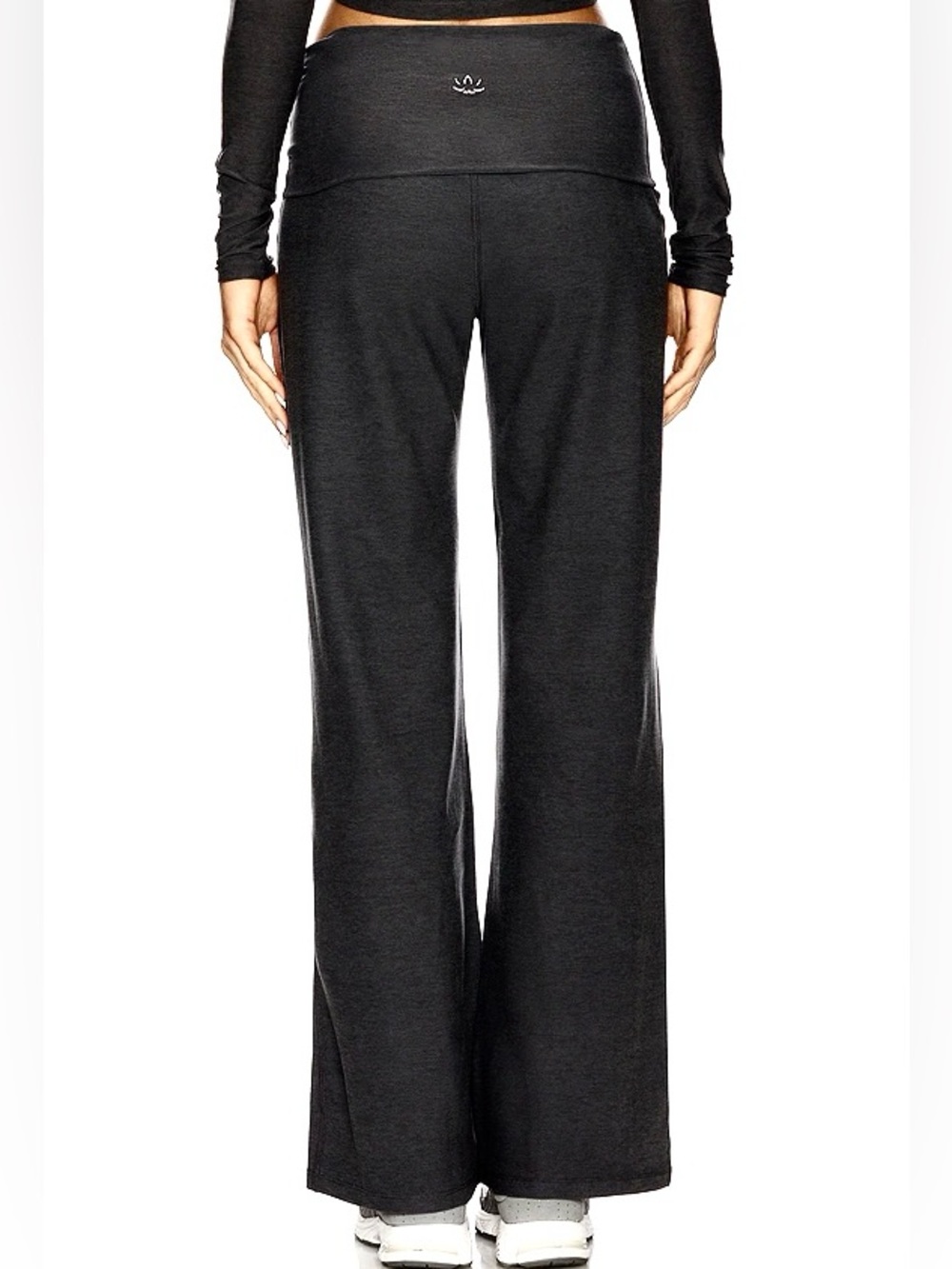 Beyond Yoga Spacedye Foldover Wide Leg Pants Black - XL